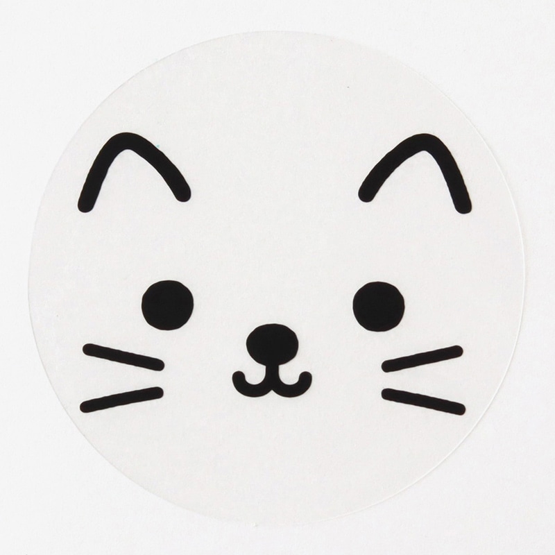 cotta 透明シール ねこ 10片/1枚 99735 10枚/束(ご注文単位1束)【直送品】