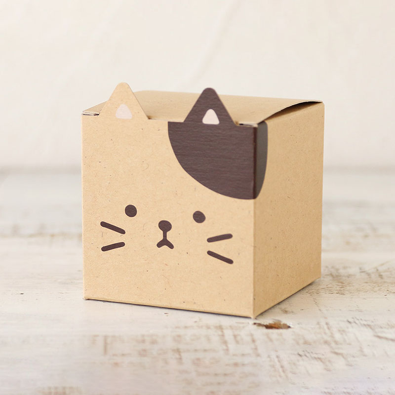 cotta どうぶつギフト箱 ネコ クラフト 95443 20個/束（ご注文