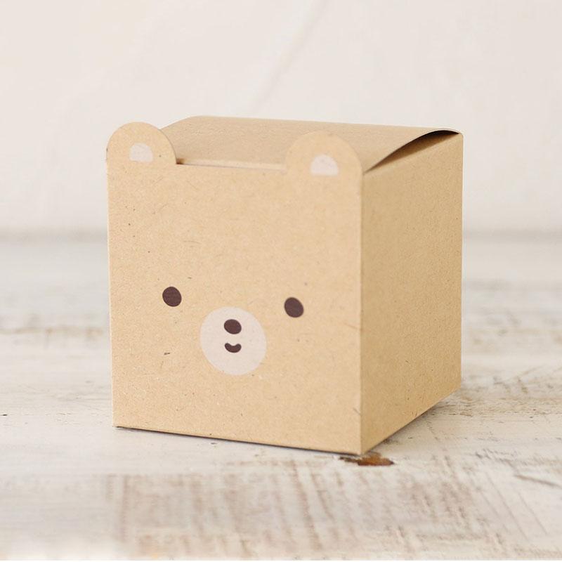 cotta どうぶつギフト箱 くま　クラフト 95445 20個/束（ご注文単位1束）【直送品】