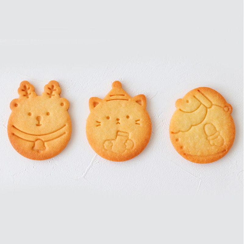 cotta まんまるクッキー型 サンタ・ねこ・トナカイ 92632 1