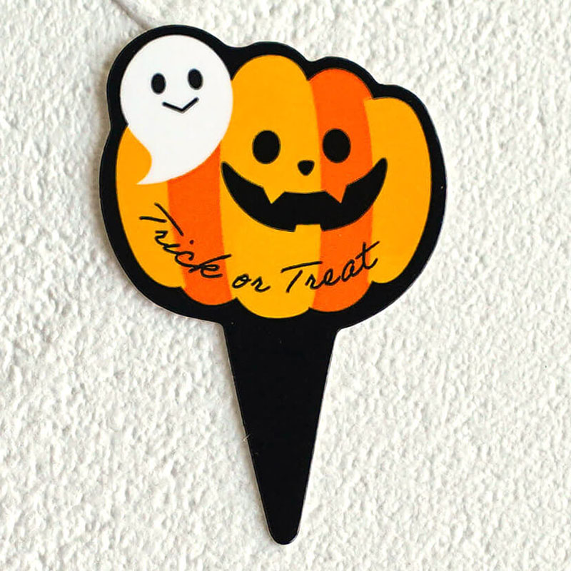 ケーキピック パンプキンゴースト 10片 95872 10冊/束(ご注文単位1束)【直送品】