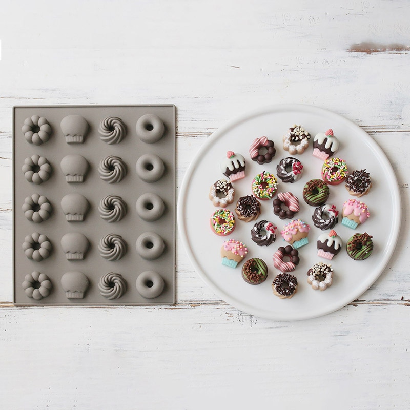 フィナンシェ型】四角チョコレート モールド シリコン製 クッキー 20個