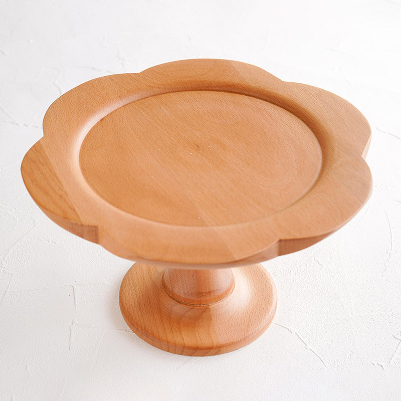 木製ケーキスタンド フラワー 24cm 97736 1個（ご注文単位1個