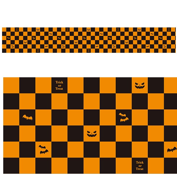 アルファ ビニール幕 45cm×25m ハロウィンチェック PC4-0418B 1本(ご注文単位1本)【直送品】