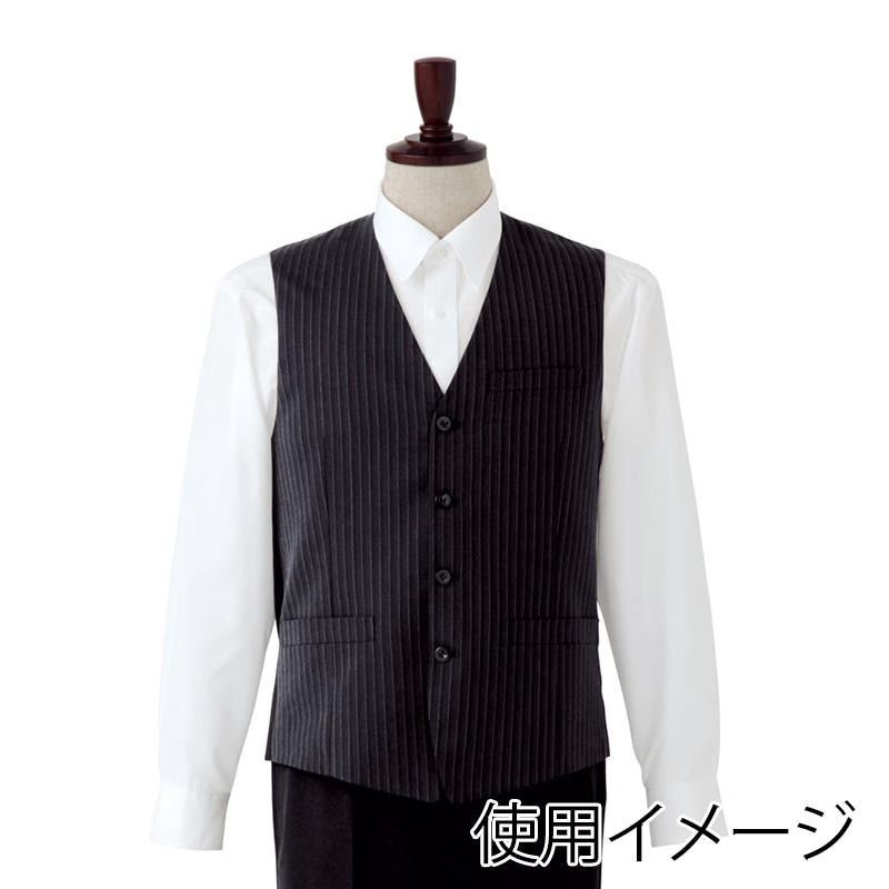 セブンユニフォーム ベスト 男性用 S グレー×ブラック CJ4310-8