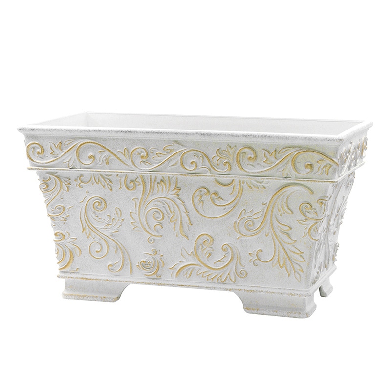 カルナック ボールドアラベスク プランター アイボリー FC038IV 1個(ご注文単位2個)【直送品】