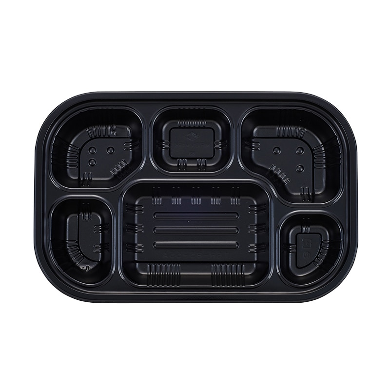 タカギ産業 弁当容器 夢彩ごぜん 本体 TSR-85-55-A 黒 50枚/袋（ご注文