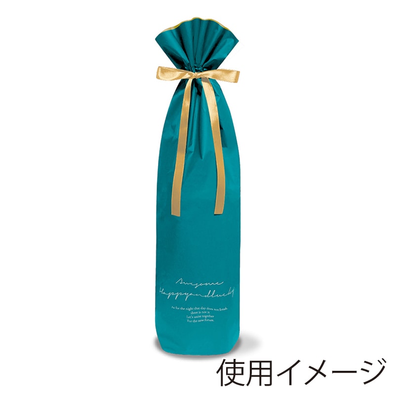 エスパック 梨地リキュールギフト袋 一升瓶用 ターコイズ 20枚/袋(ご注文単位1袋)【直送品】