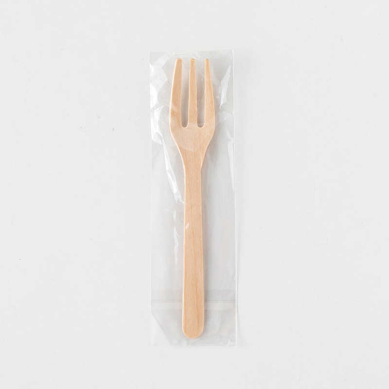 シモジマHEIKO 木製フォークスプーン 160mm 未晒紙完封 #004514118 1セット(2000本：100本×20パック) : シモジマ HEIKO 木製スプーン 160mm 個包装 100本入