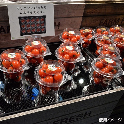 みにとまと 青果容器 CSミニトマト 150 100枚/袋（ご注文単位10袋）【直送品