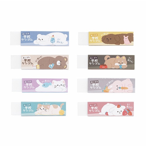 クツワ あにまる学校ケシゴム RE049 1個（ご注文単位24個）【直送品