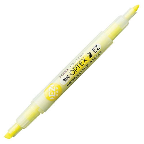ゼブラ 蛍光ペン 蛍光オプテックス WKT11-Y 2EZ 黄 1本（ご注文