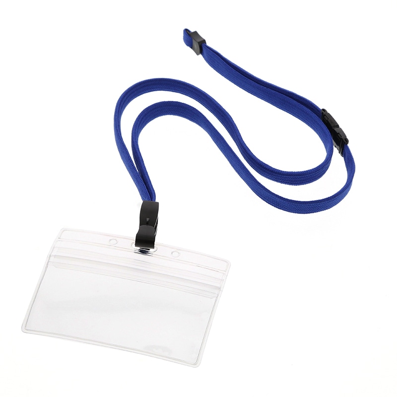 ds-2219339 (まとめ）吊り下げ名札セット（リール式・ソフトケース・チャック式） 青 10個入 3パック (ds2219339) ds-2219339 (まとめ）吊り下げ名札セット（リール式・ソフトケース