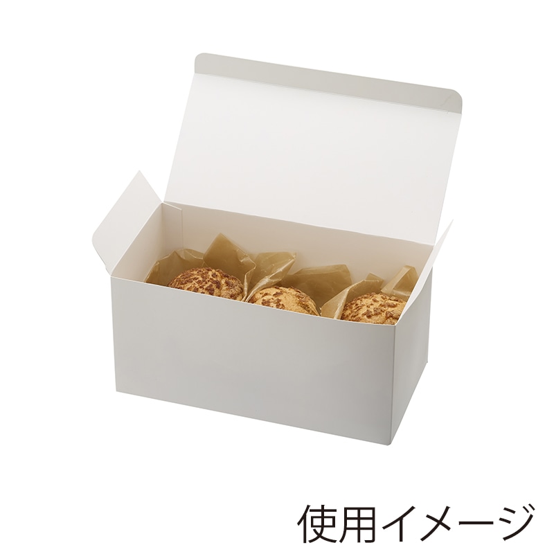HEIKO ドーナツ・シュークリーム箱 S 白無地 25枚/袋 004200568 包装