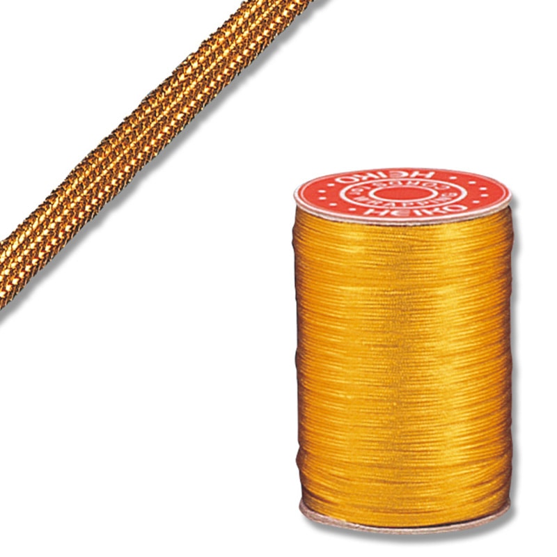 HEIKO 紐 贈答用紐 金平 約4.5mm×100m 金 1巻 001510600 包装