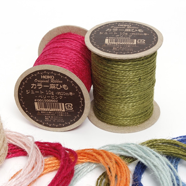 HEIKO 紐 カラー麻紐 ブルー #32 1巻 001500606 包装用品・店舗用品の