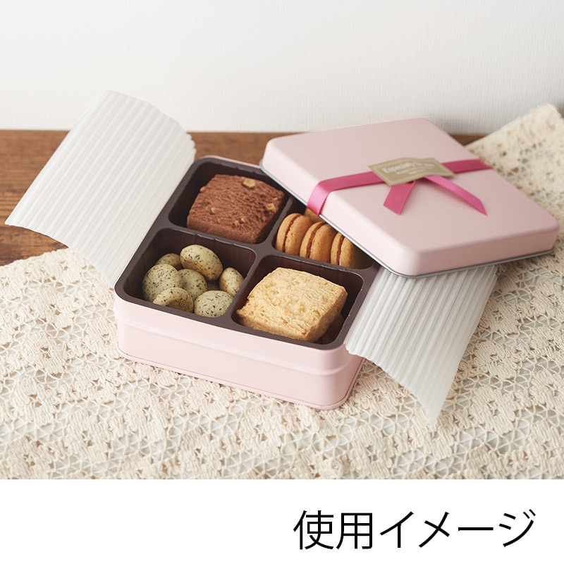 側島製罐 無地缶 キャンディ スクエア缶 サクラ 1個（ご注文単位