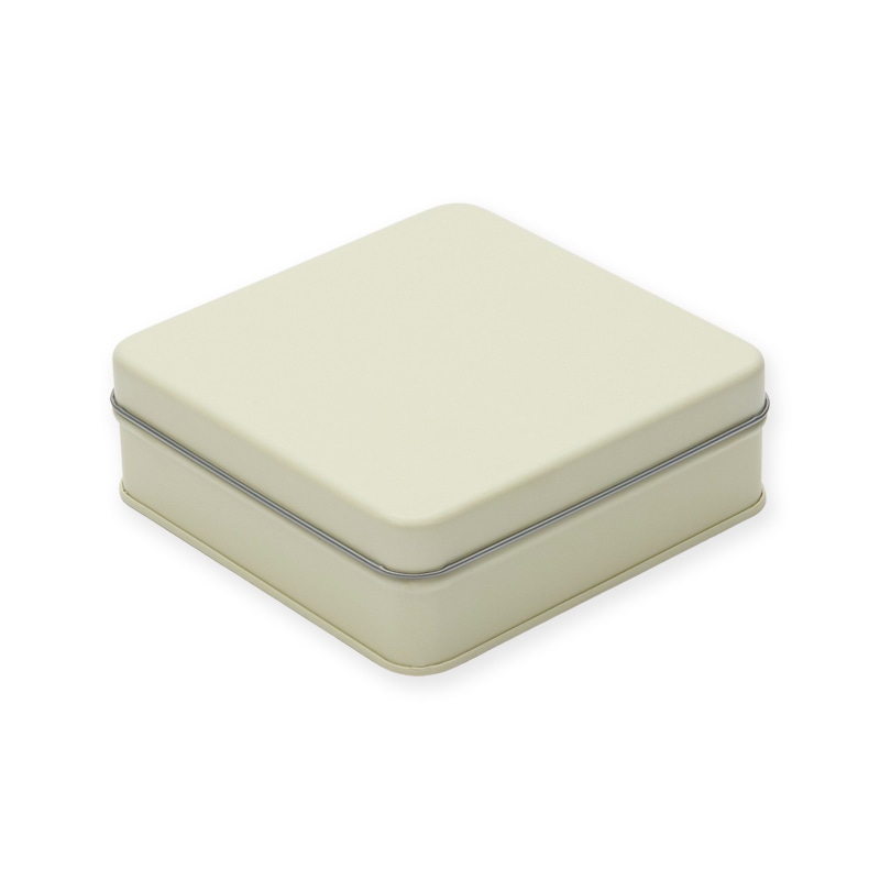 側島製罐 無地缶 キャンディ スクエア缶 バニラ 1個(ご注文単位60個)【直送品】