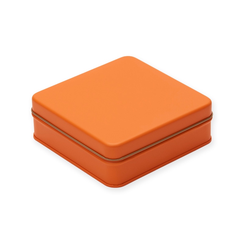 側島製罐 無地缶　キャンディ　スクエア缶  パンプキン 1個（ご注文単位60個）【直送品】