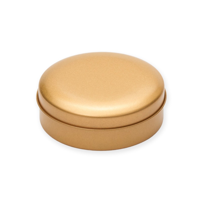 側島製罐 無地缶 キャンディ ラウンド缶 サテンゴールド 1個(ご注文単位150個)【直送品】