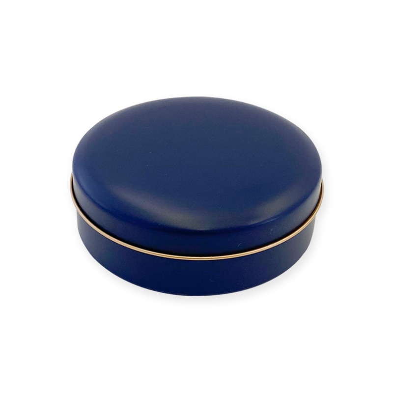 側島製罐 無地缶 キャンディ ラウンド缶 ナイトブルー 1個(ご注文単位150個)【直送品】