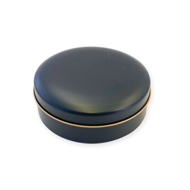 側島製罐 無地缶 キャンディ ラウンド缶 マットブラック 1個(ご注文単位150個)【直送品】