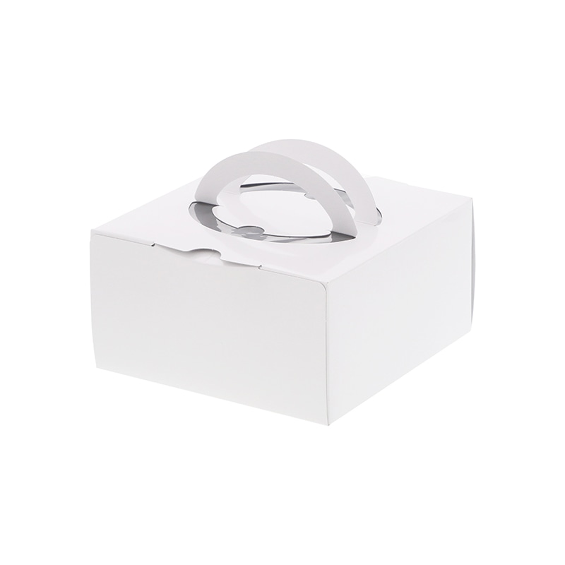 ケーキ箱 PC-カラー65 4号 ホワイト 10枚/袋 004260103 包装用品・店舗