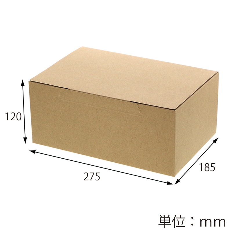 HEIKO 箱 ダンボール テープレス式 B5用-120 無地 20枚/箱 002123101