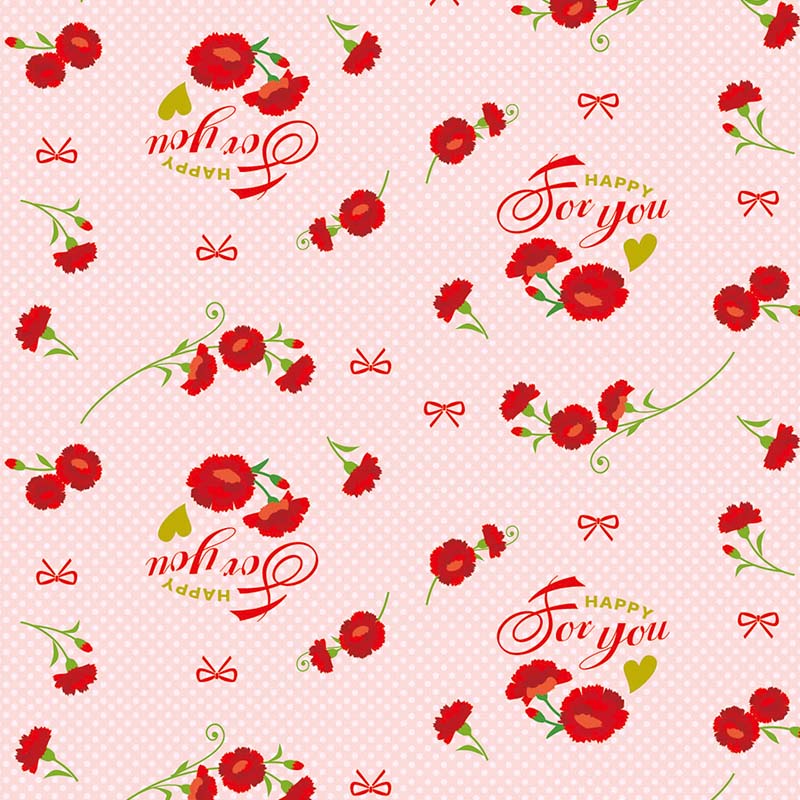 HEIKO 包装紙 半才 ハッピーカーネ 50枚/袋