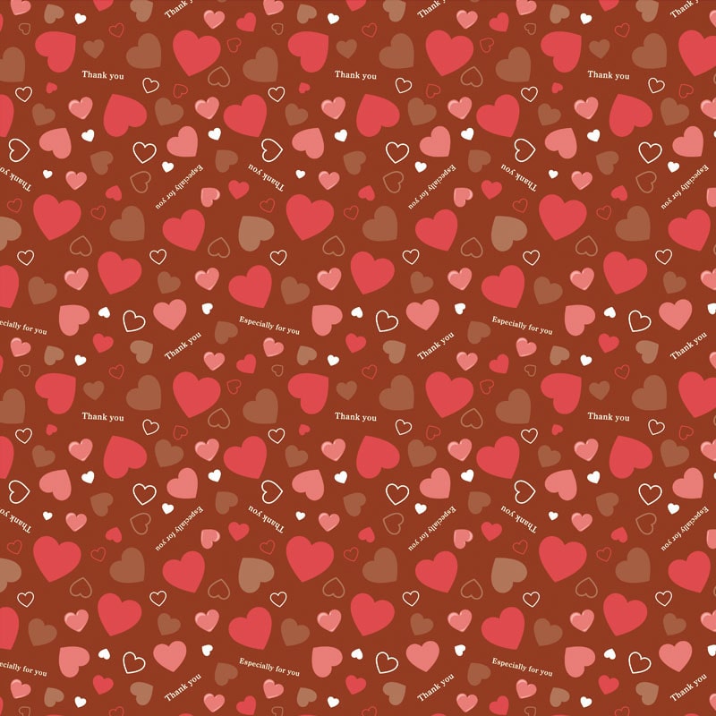 HEIKO 包装紙 半才 メルティハート ピンク 50枚/袋