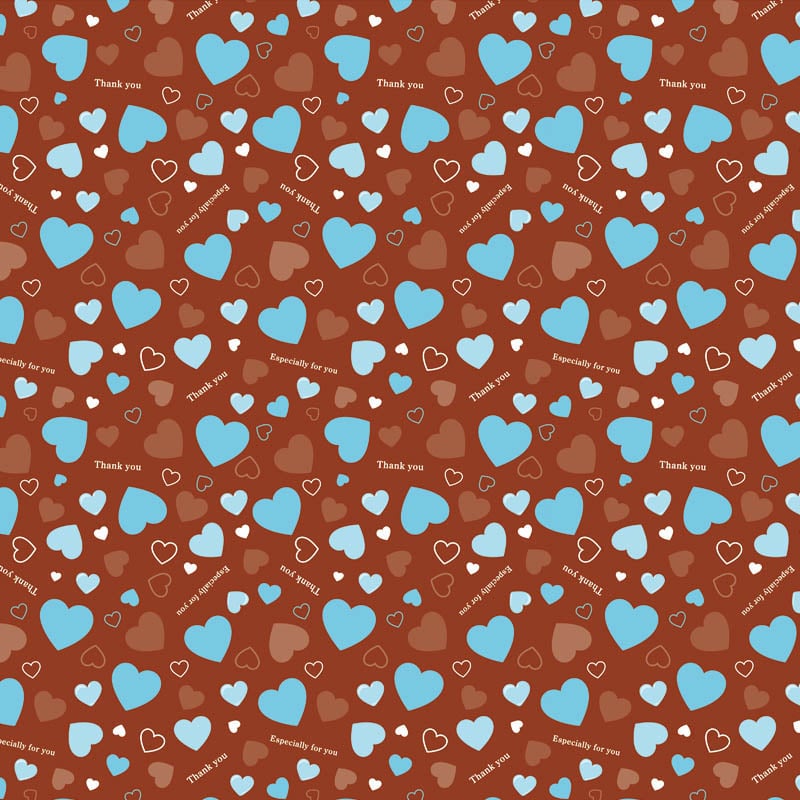 HEIKO 包装紙 半才 メルティハート ブルー 50枚/袋