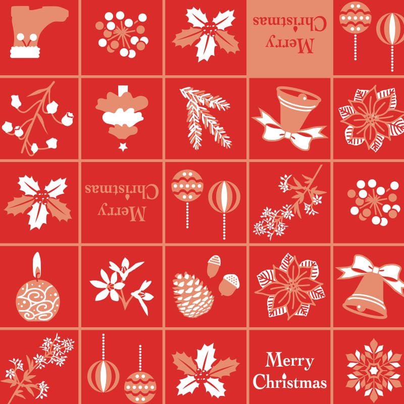 HEIKO クリスマス包装紙 半才 ナターレ 50枚/袋