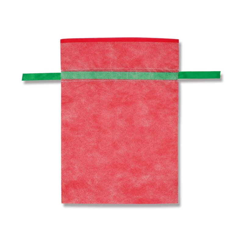 HEIKO 不織布巾着袋 Fバッグ Wシャンテタイプ M レッド 10枚/袋