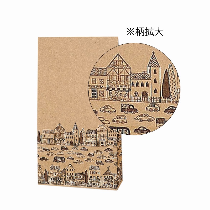 nasebaaoi出品　オリジナルヌガー　4袋 HEIKO 角底袋 ファンシーバッグ 4才 ニュータウン B 100枚/袋