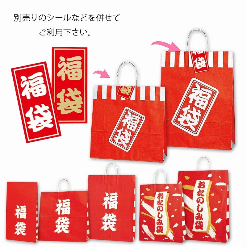 HEIKO 紙袋 福袋 ファンシーバッグ 4才 福袋 100枚/袋 002643100 包装