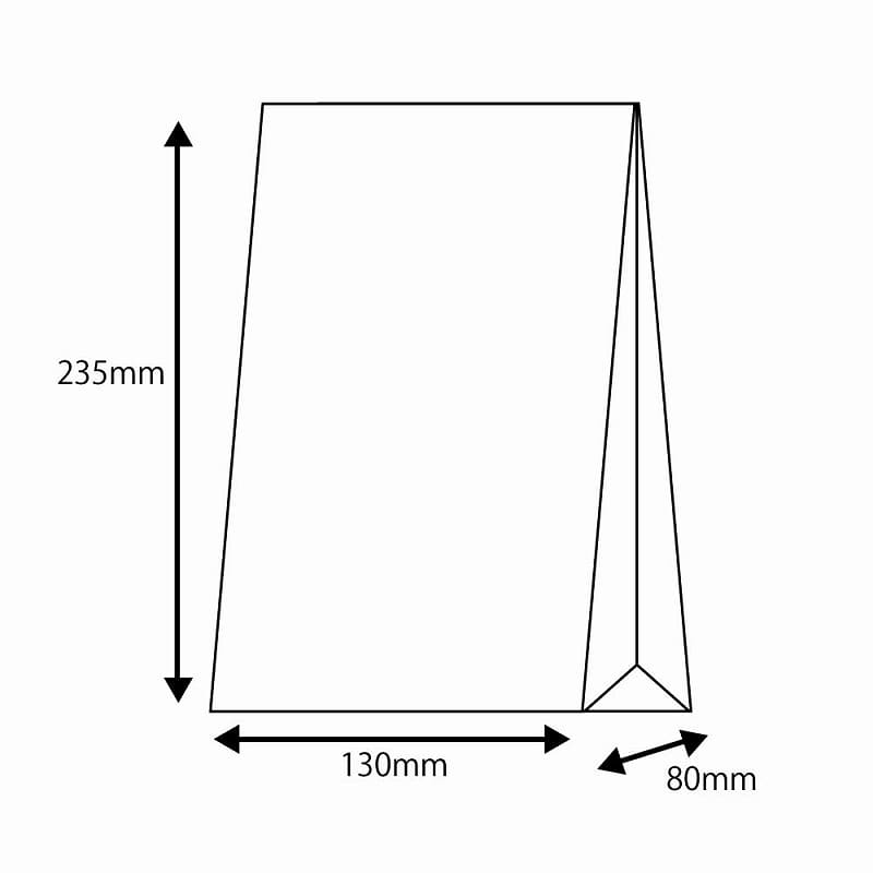 HEIKO 角底袋 ファンシーバッグ K4 白筋無地 P 50枚/袋