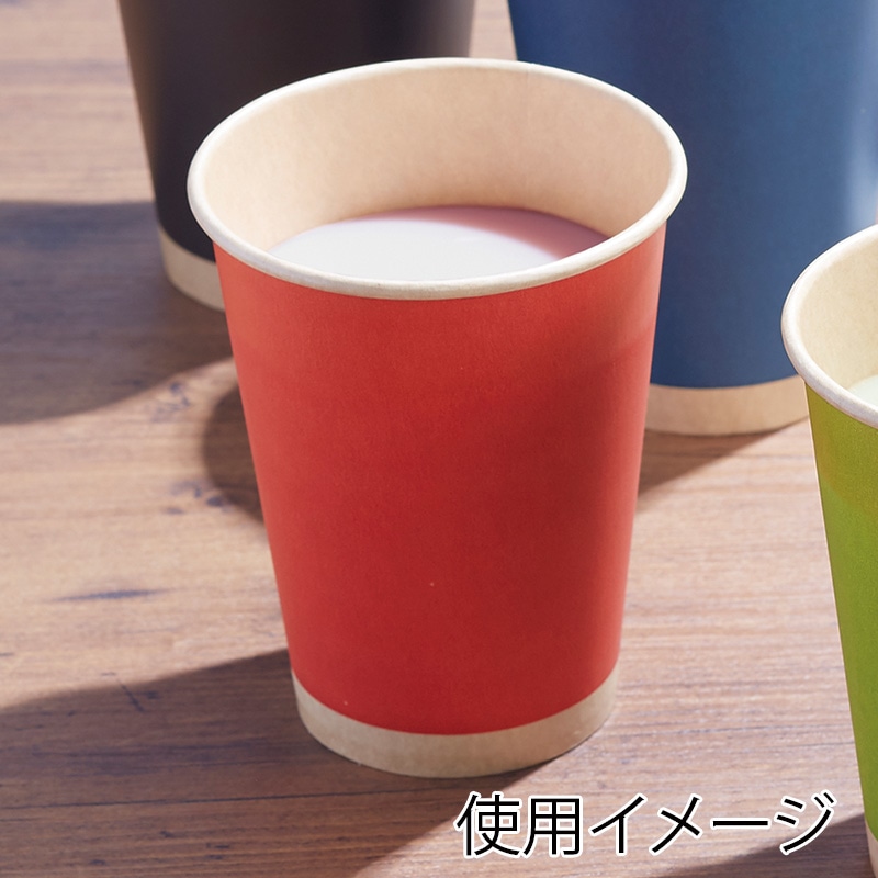 “送料無料/直送” 紙カップ アイス・ホット兼用 16オンス 未晒ブラック 2000個 脱プラスチックの紙コップ商品 ホット・アイス兼用