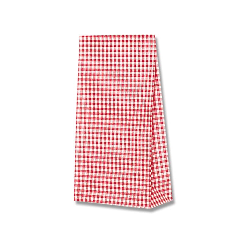 HEIKO 角底袋 ファンシーバッグ S2 ギンガムミニ 赤 100枚/袋
