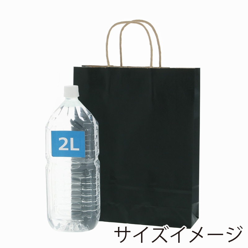 HEIKO 紙袋 25チャームバッグ 25CB MS1 未晒 黒C 50枚/袋