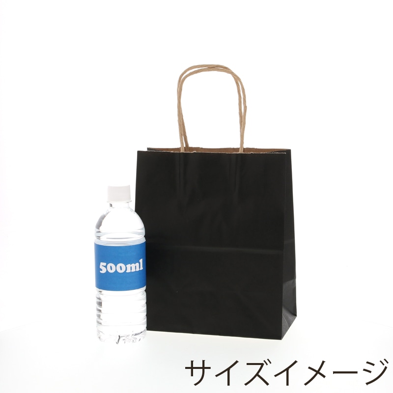 HEIKO 紙袋 25チャームバッグ 25CB 21-12 未晒 黒C 50枚/袋