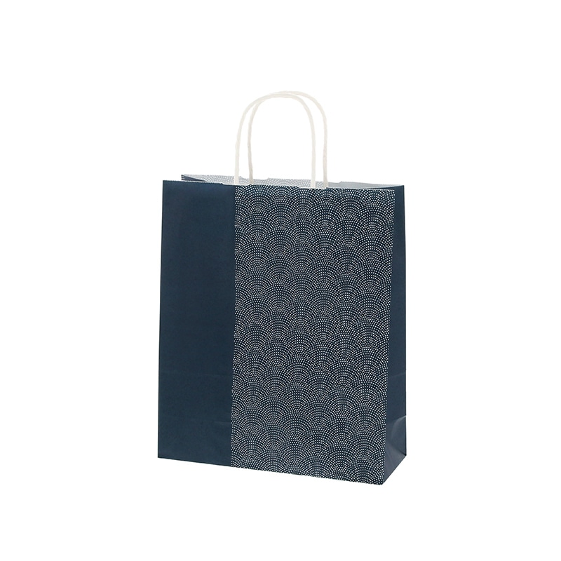 業務用紙袋 手提げ袋 ブライトバッグ T-3 シコン（紫紺） 50枚セット 色から選ぶ⁄ブルー＆ネイビーの手提げ紙袋 包装用品・店舗用品の業務用