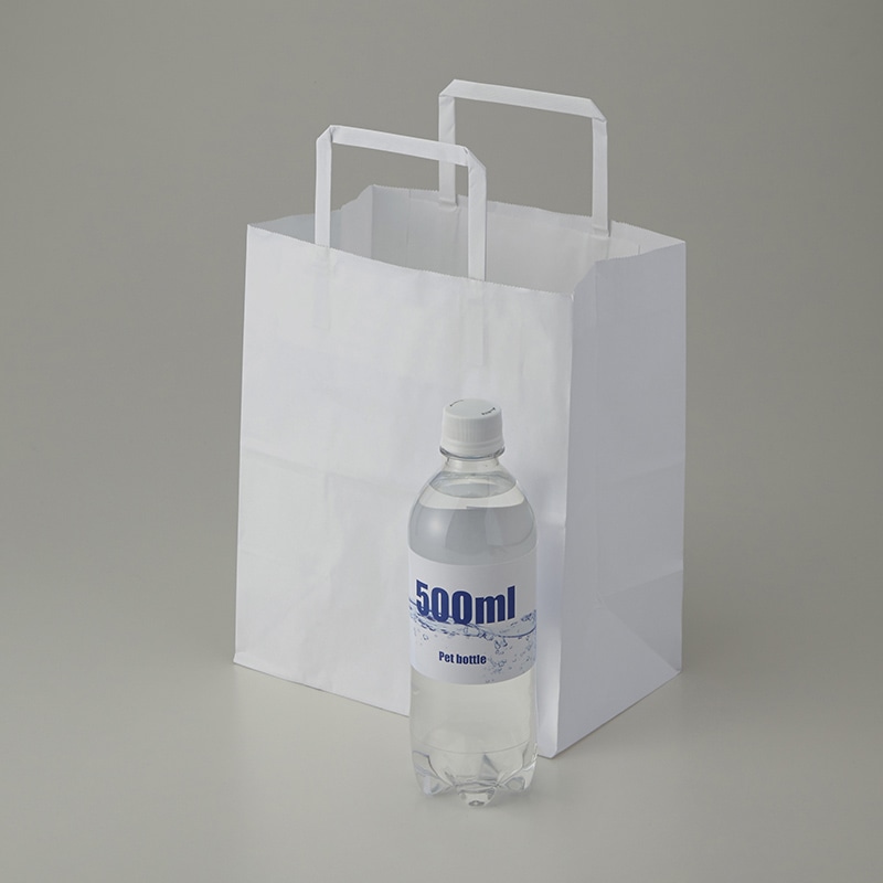 HEIKO 紙袋 H25チャームバッグ S2(平手) 晒白無地 50枚/袋 003263602