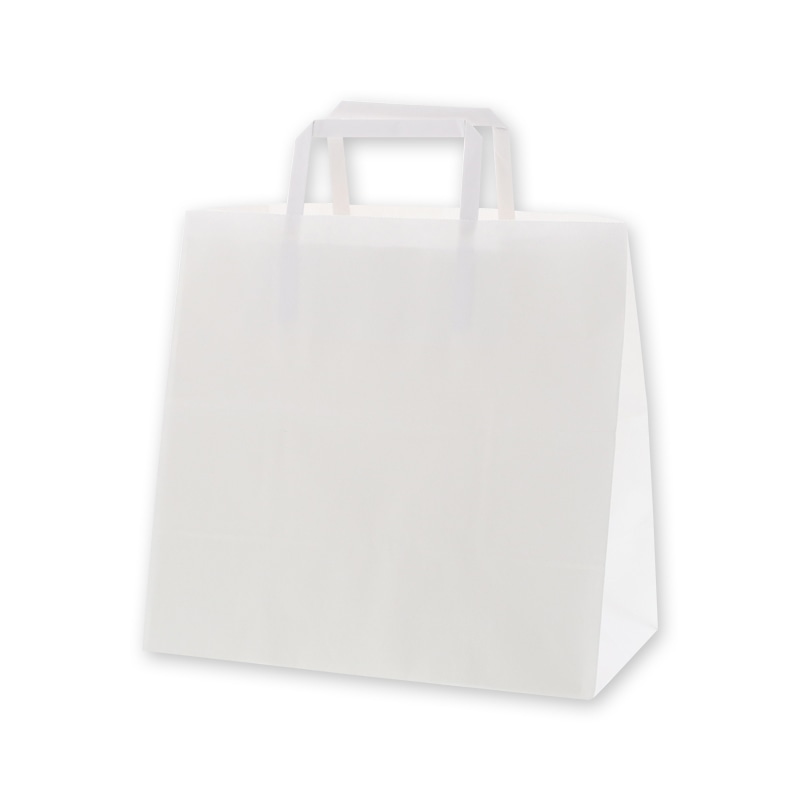 HEIKO 紙袋 H25チャームバッグ 26-5(平手) 晒白無地 50枚/袋