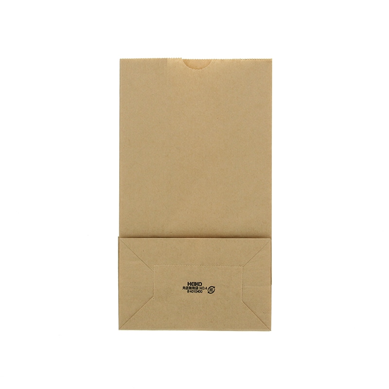 HEIKO 紙袋 角底袋 No.4 未晒無地 100枚/袋 004010400 包装用品
