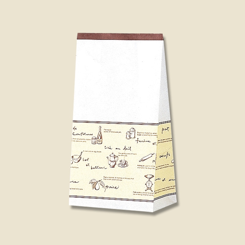 HEIKO 紙袋 角底袋 No.4 ティータイム 100枚/袋 004047400 包装