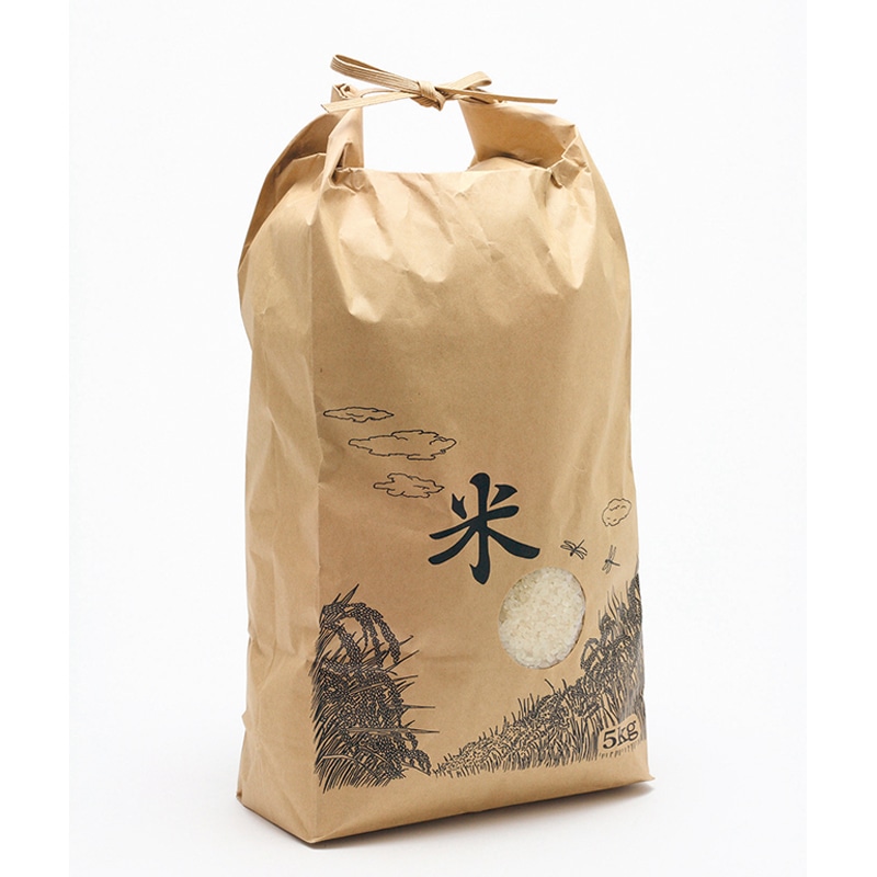 米袋 5kg 米バンド(紐)付き 窓あり 100枚/袋 004193037 包装用品