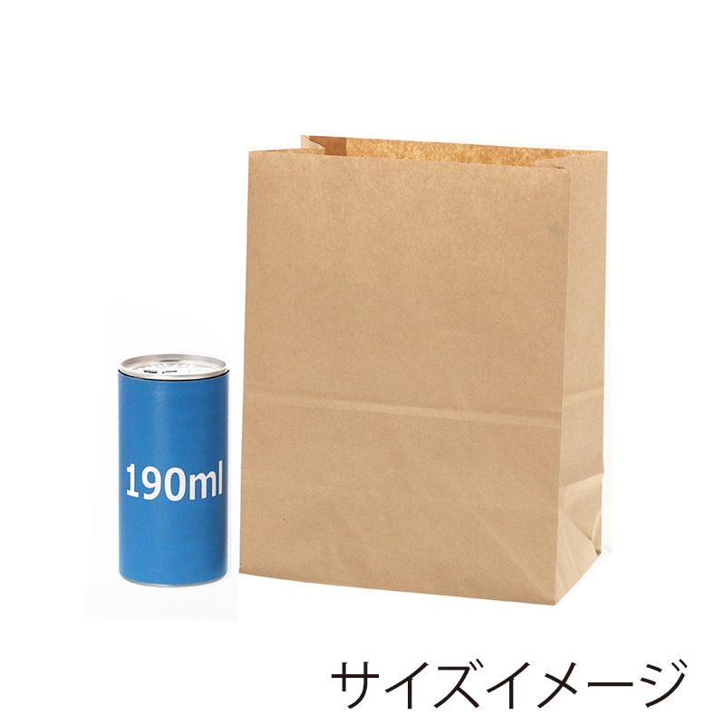 HEIKO 紙袋 角底袋 16-1 未晒無地 100枚/袋 004022301 包装用品