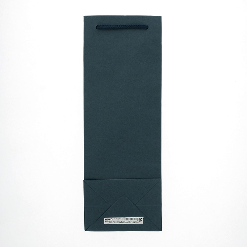 HEIKO 紙袋 カラーチャームバッグ ワインL 1本用 紺 10枚/袋