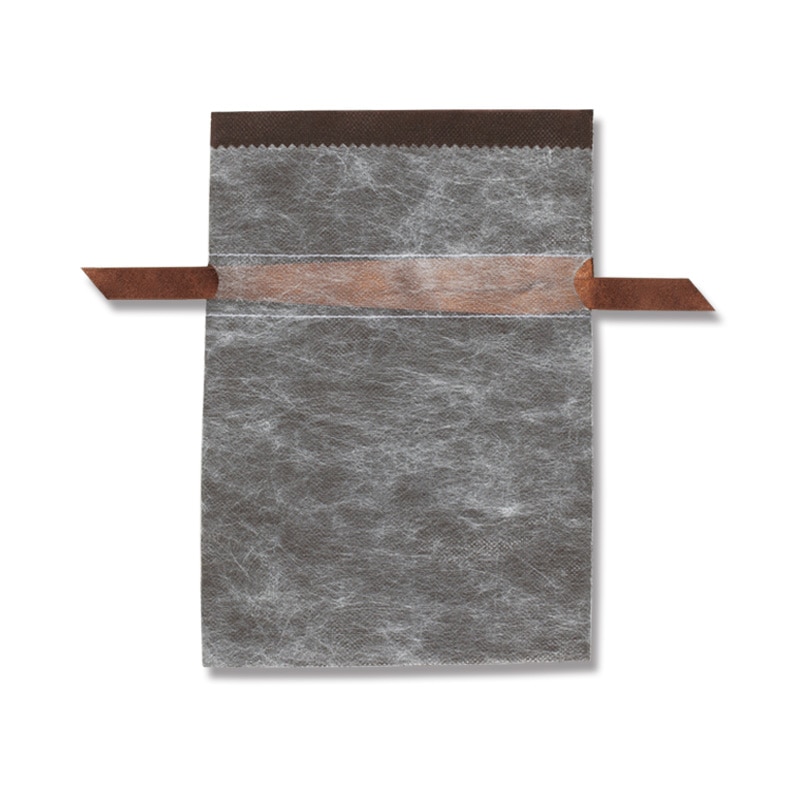 HEIKO 不織布巾着袋 Fバッグ Wシャンテタイプ S 無地 ブラウン 10枚/袋