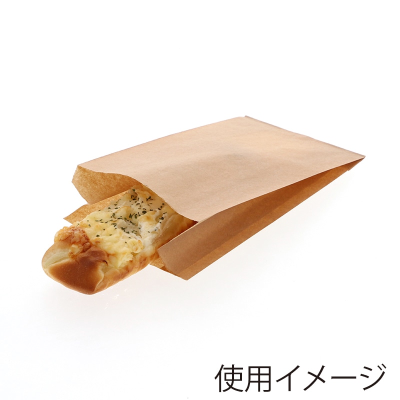 HEIKO NF(ノンフッ素)耐油ガゼットパック 中 未晒無地 100枚/袋